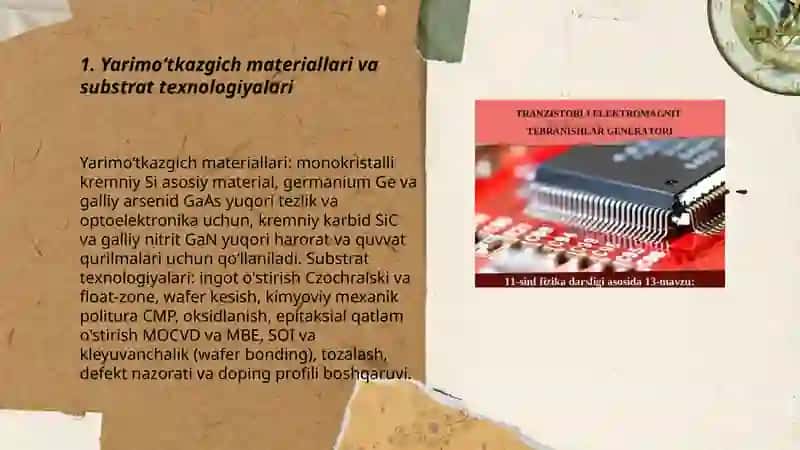 Integral mikrosxemalarning yasalish texnologiyalari 3