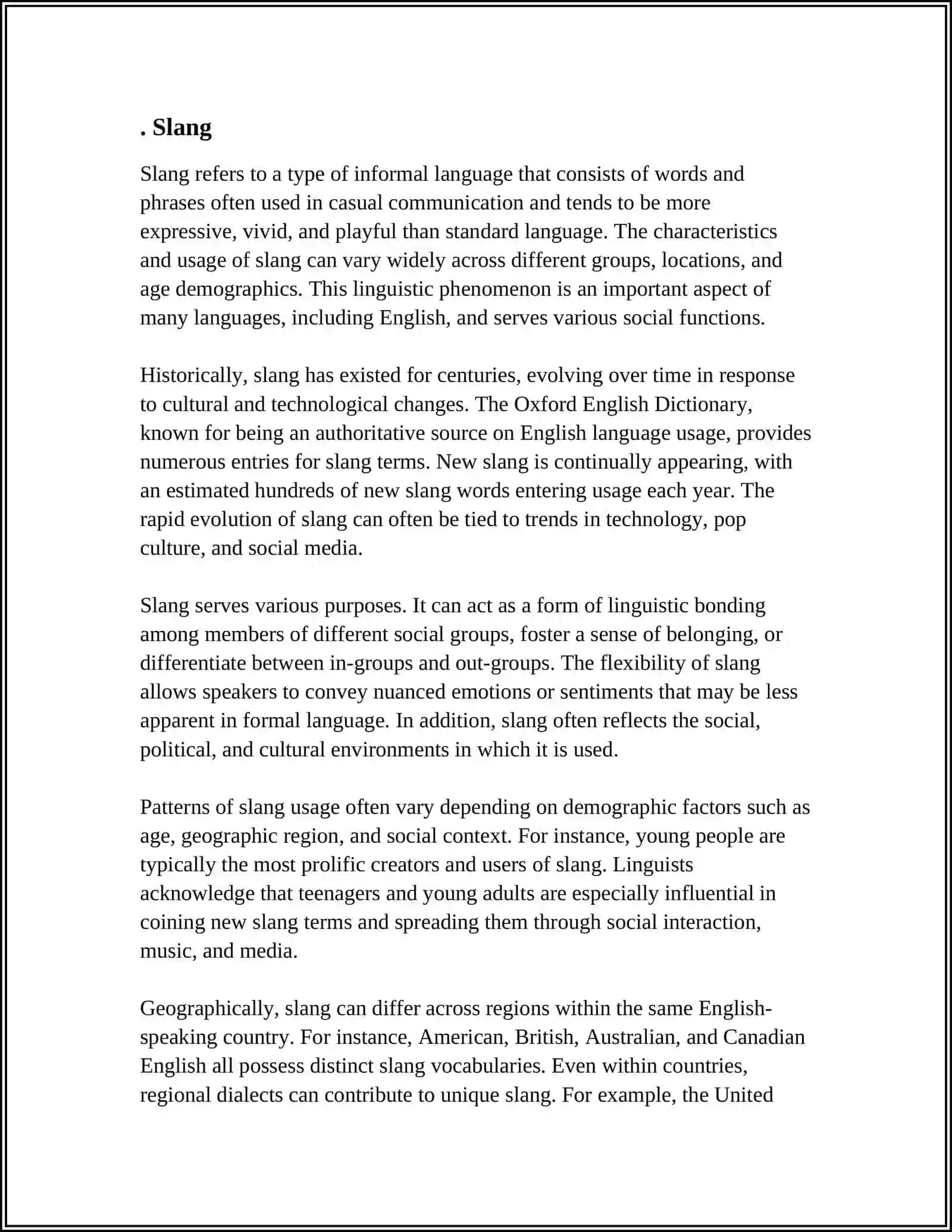 SPECIAL COLLOQUIAL VOCABULARY AND THEIR FEATURES 3