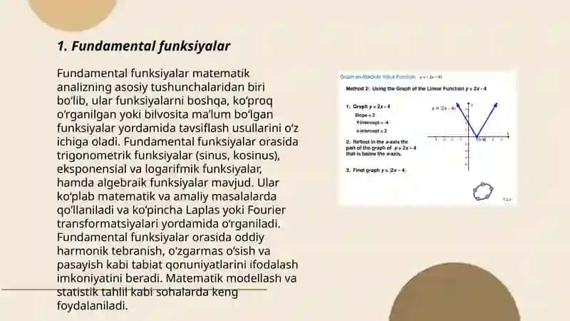 Matematik funksiyalar bilan ishlash 3