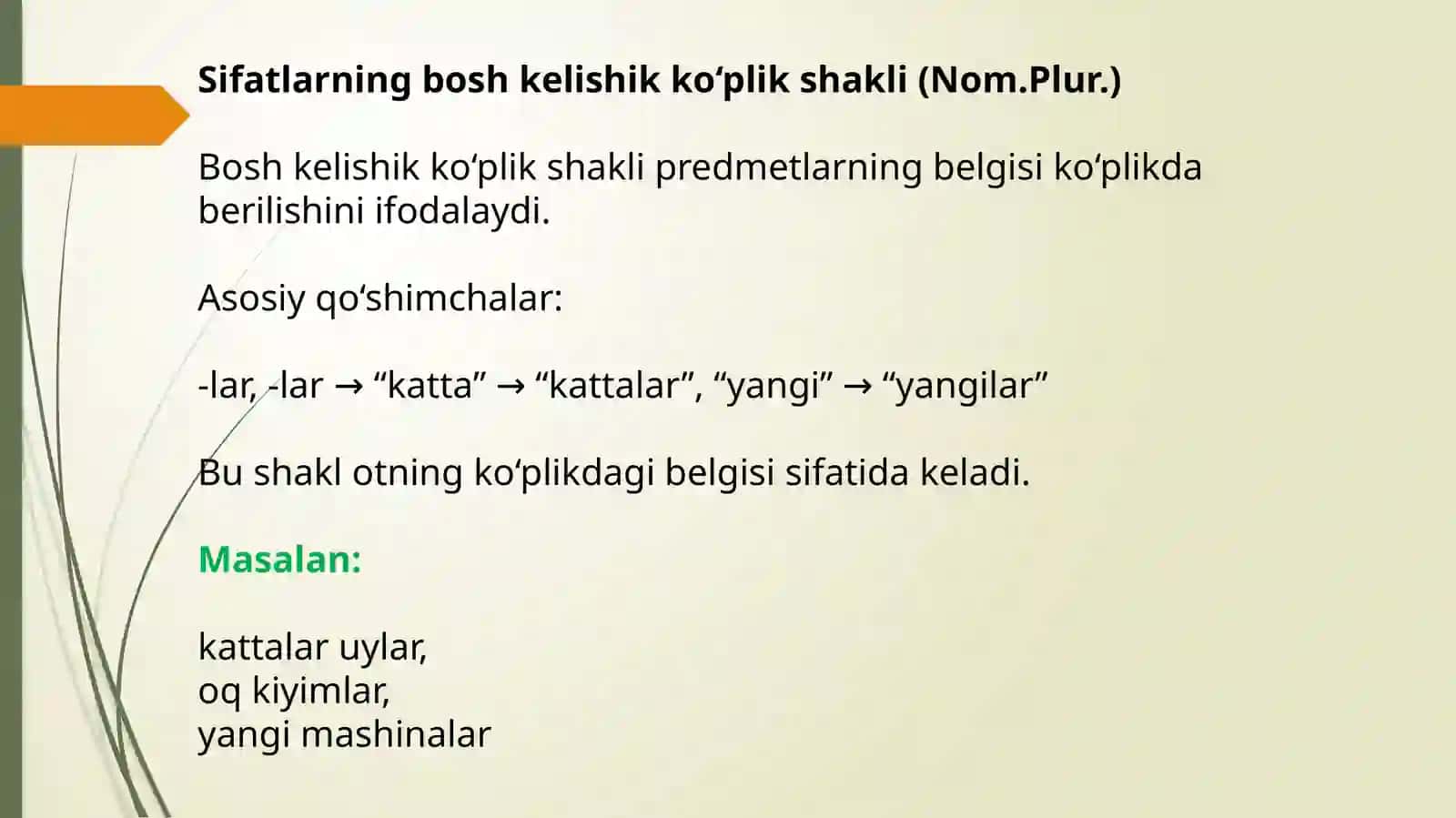 SIFATLARNING KO‘PLIK SHAKLLARI Przentatsiya 3