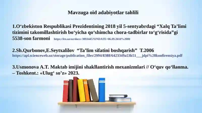 "MAKTABNING IJOBIY IMIJINI YARATISH" 3