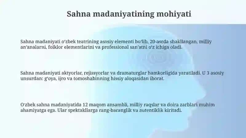 Sahna madaniyatining mohiyati 3