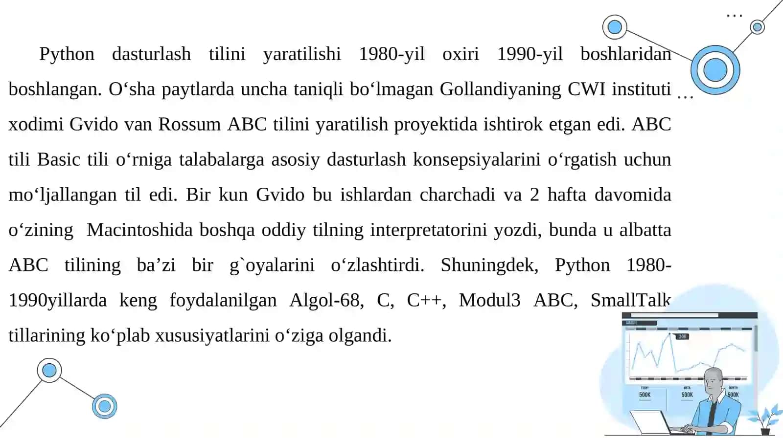 PYTHОNDАSTURLАSH TILIVА UNING IMKОNIYАTLАRI 3