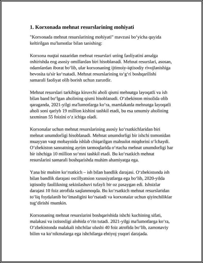 KORXONANING MEHNAT RESURSLARI 3