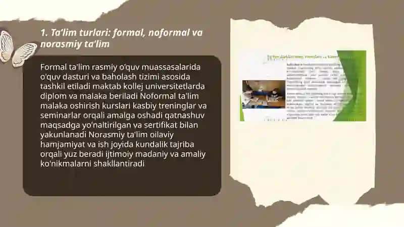 Ta’lim Turlari va Ta’limni Tashkil Etish Shakllari 3