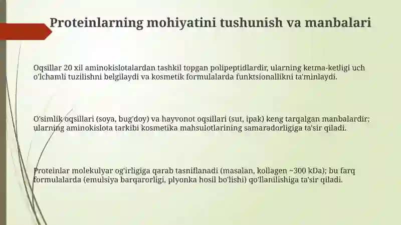 Proteinlarning mohiyatini tushunish va manbalari 3