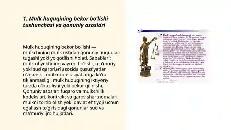 Mulk huquqining bekor boʻlishi 3