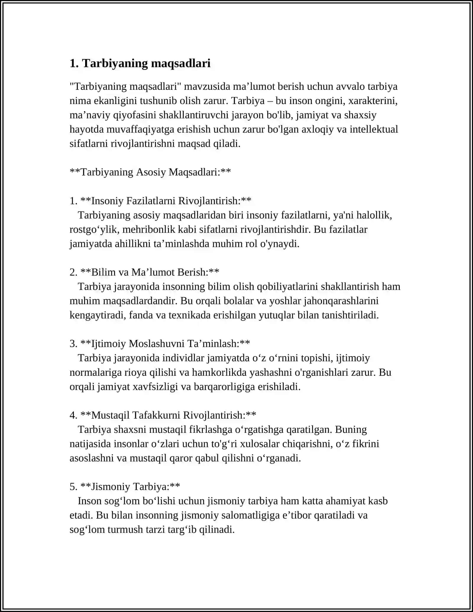 TARBIYANING MAQSAD VA VAZIFALARI 3