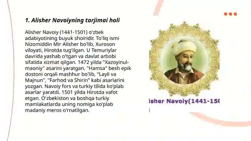 Alisher Navoiyning hayoti va ijodi 3