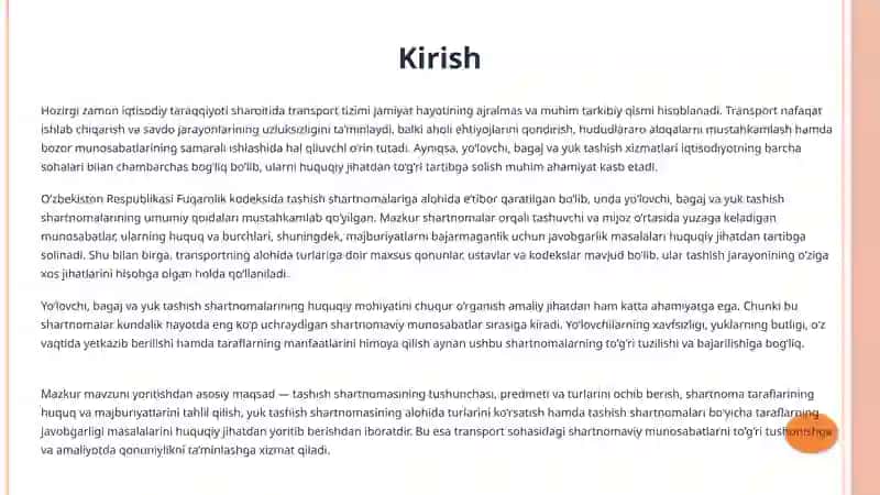 Yo‘lovchi, bagaj va yuk tashish shartnomasi 3