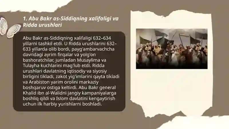 To'rt buyuk xalifalarning xalifalik davrlari 3