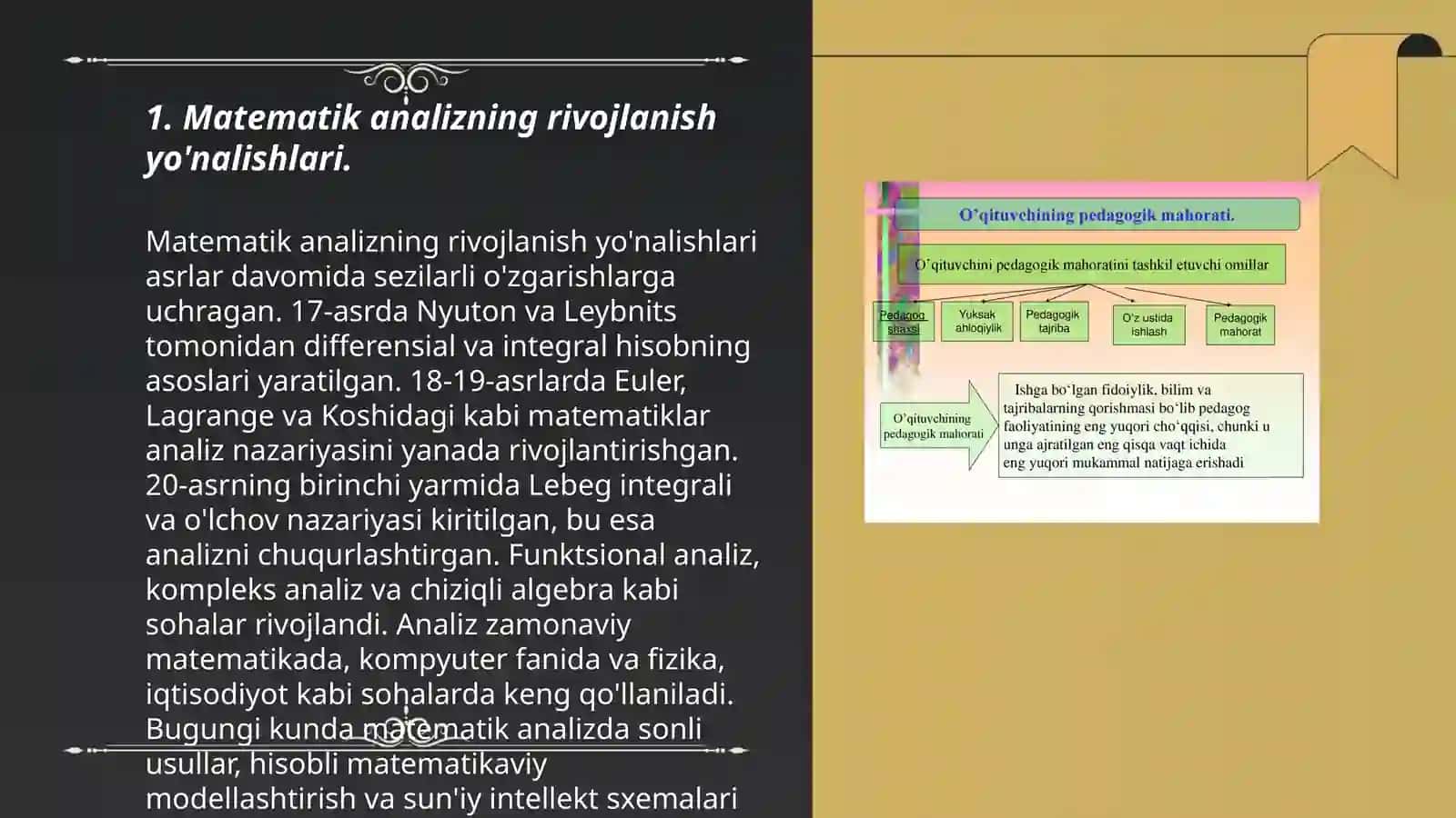 Hozirgi zamon matematikasi va rivijining asosiy yo’nalishlari 3