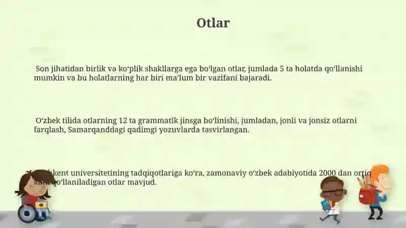 Oʻzbek tilida Soʻz Turkumlari 3