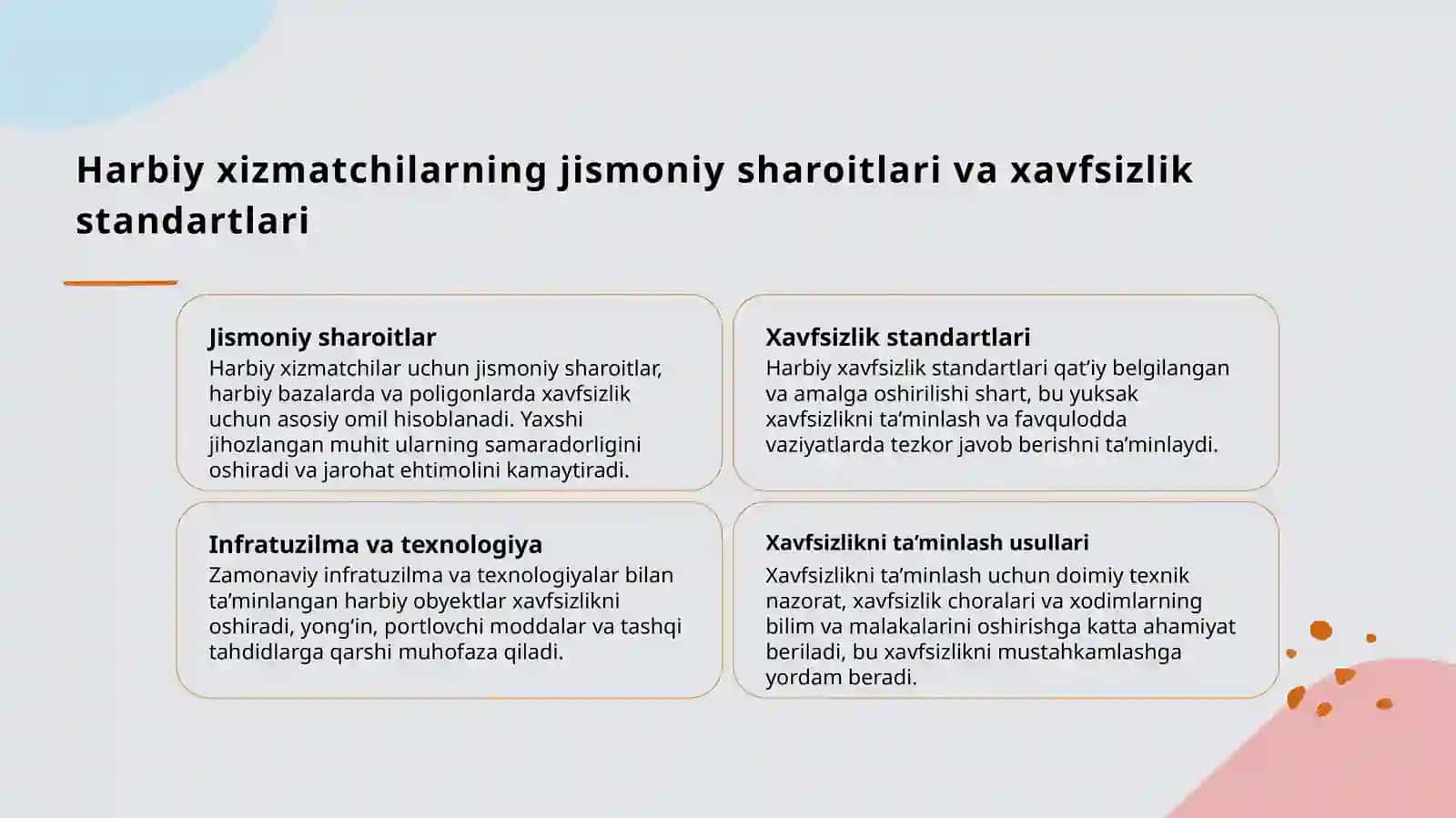 Harbiy xizmatchilarning mehnat sharoitlari 3