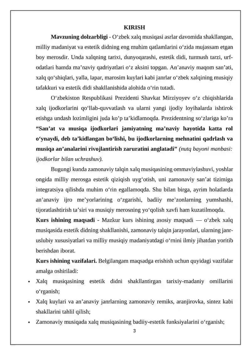 O’zbek xalq musiqasida estetik did masalalari 3