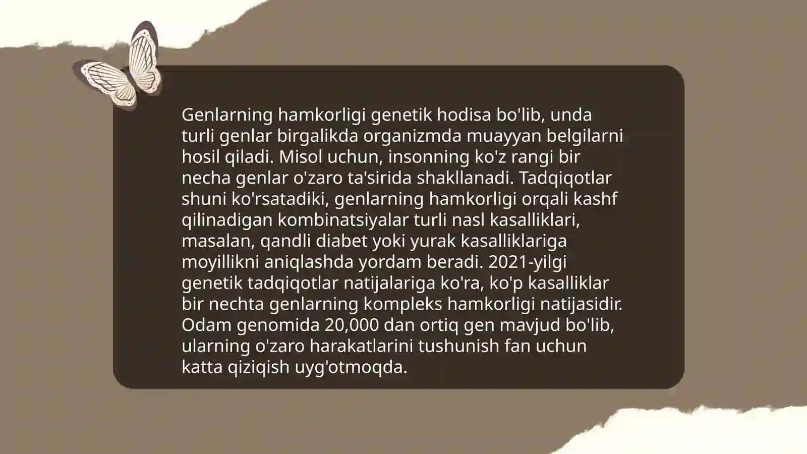 Genlarning o'zaro ta'siri 3