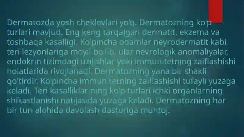 Terining dermatozlari nasliy kasalliklari 3