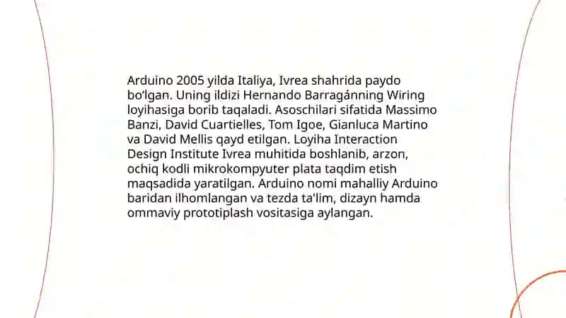 Arduinoning qisqacha tarixi 3