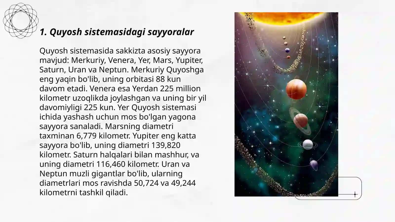 Quyosh sistemasidagi sayyoralar 3