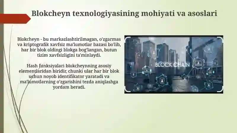 Blokcheyn texnologiyasidan foydalanish xususiyatlari 3