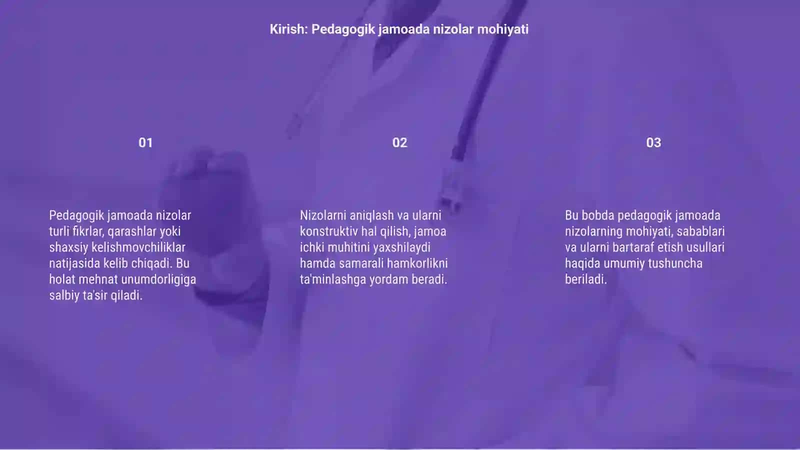 Pedagogik jamoada yuzaga keladigan nizolar va ularni Bartaraf etish 3