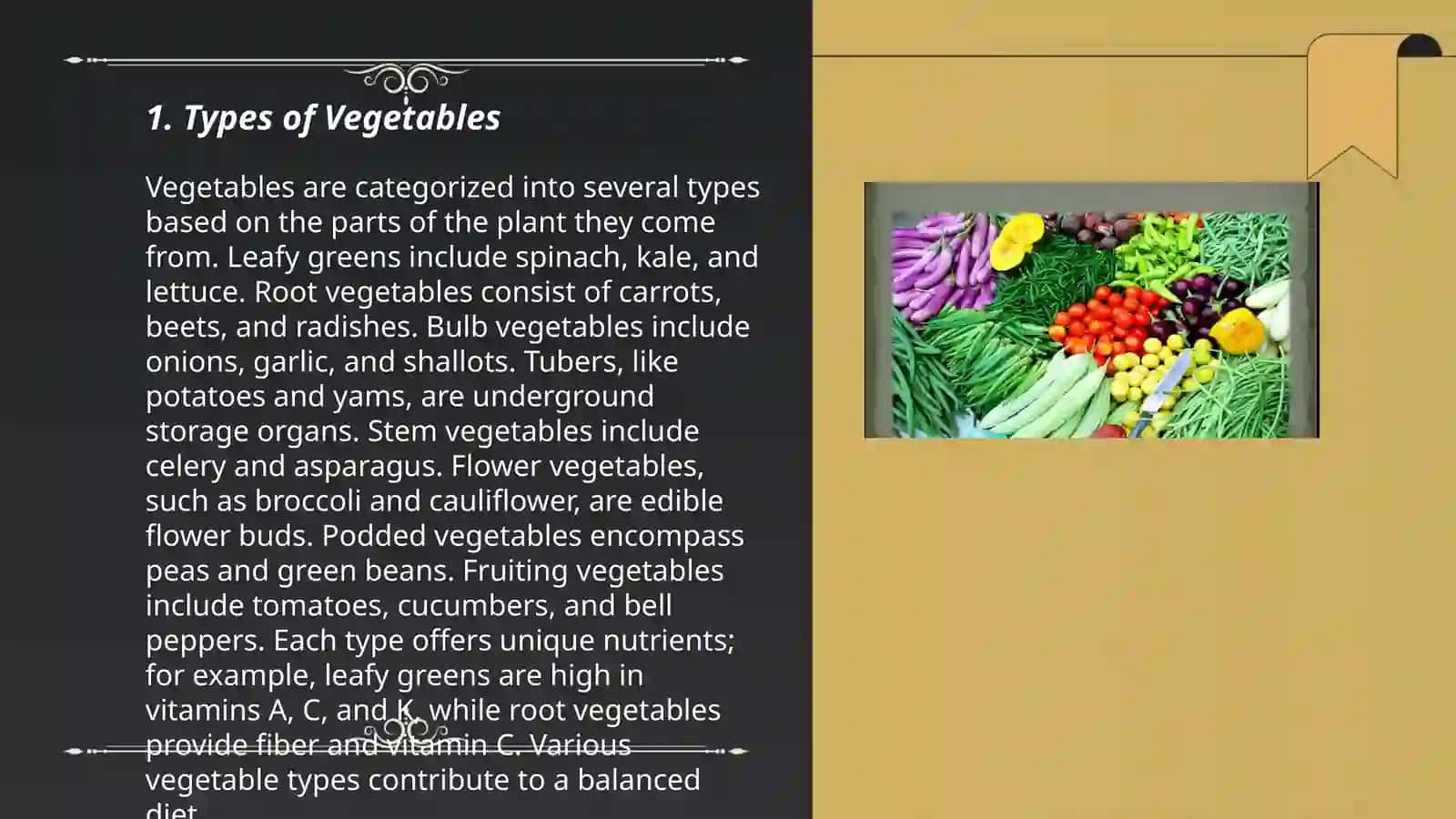 Types of Vegetables 3