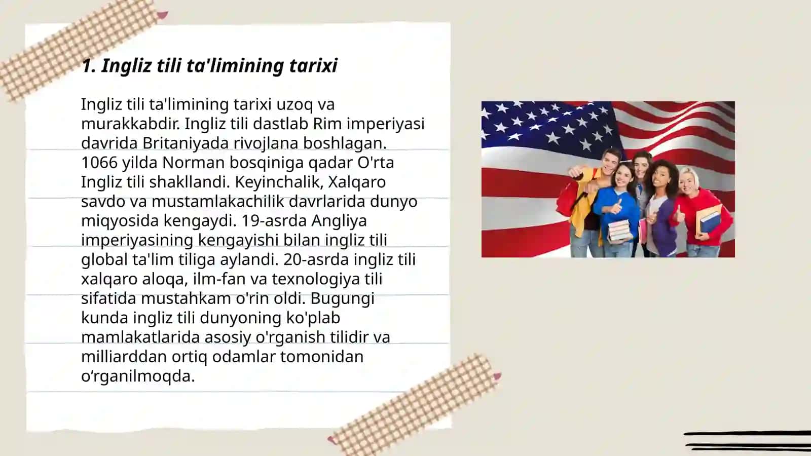 Ingliz tili ta'limining tarixi 3
