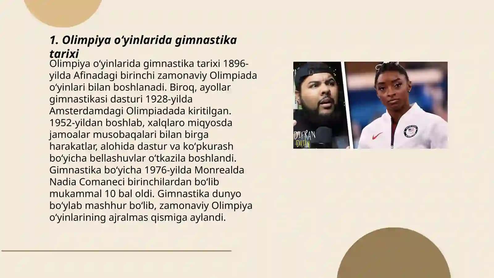 Olimpiya O'yinlarida Gimnastika Tarixi 3