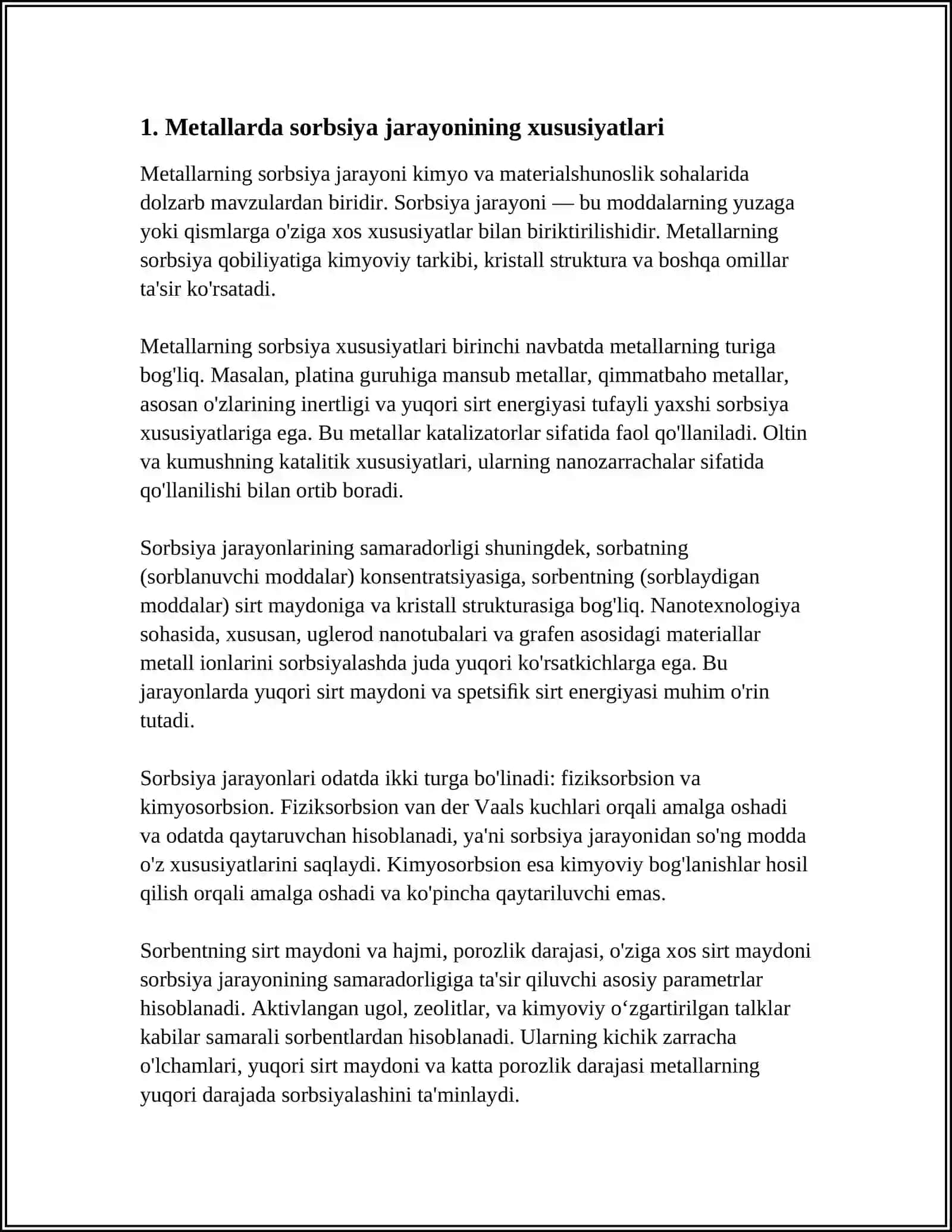 METALURGIYADA SORBSIYA JARAYONI 3