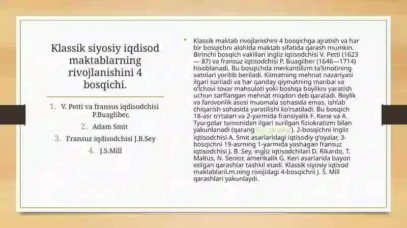 klassik iqdisodiy maktabning rivojlaniwi 3