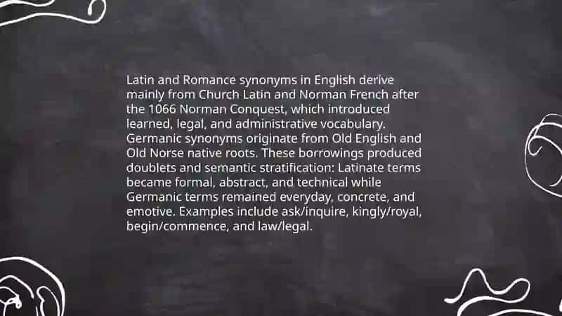 Roman and Germanic Synonyms in Modern English 3