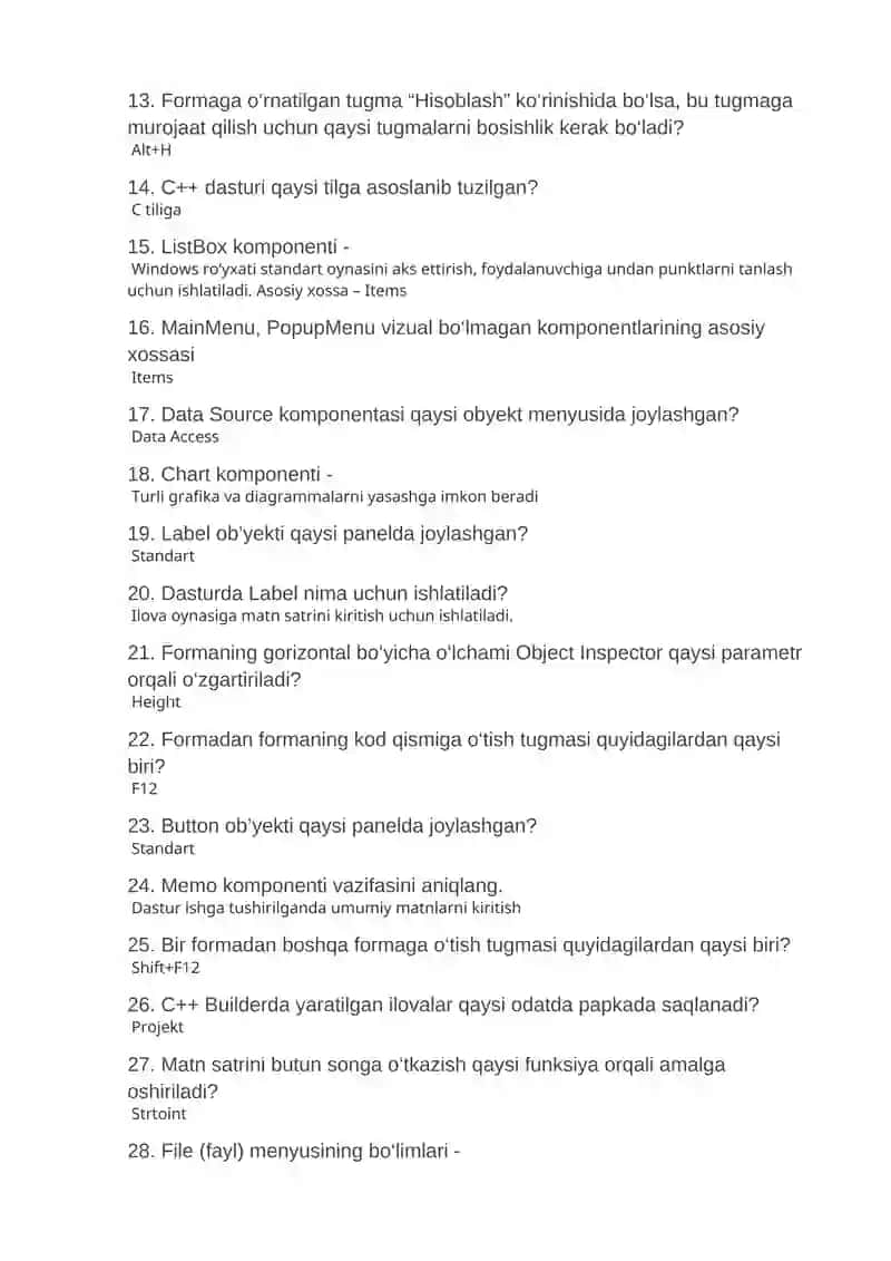 Standart komponentalar 3