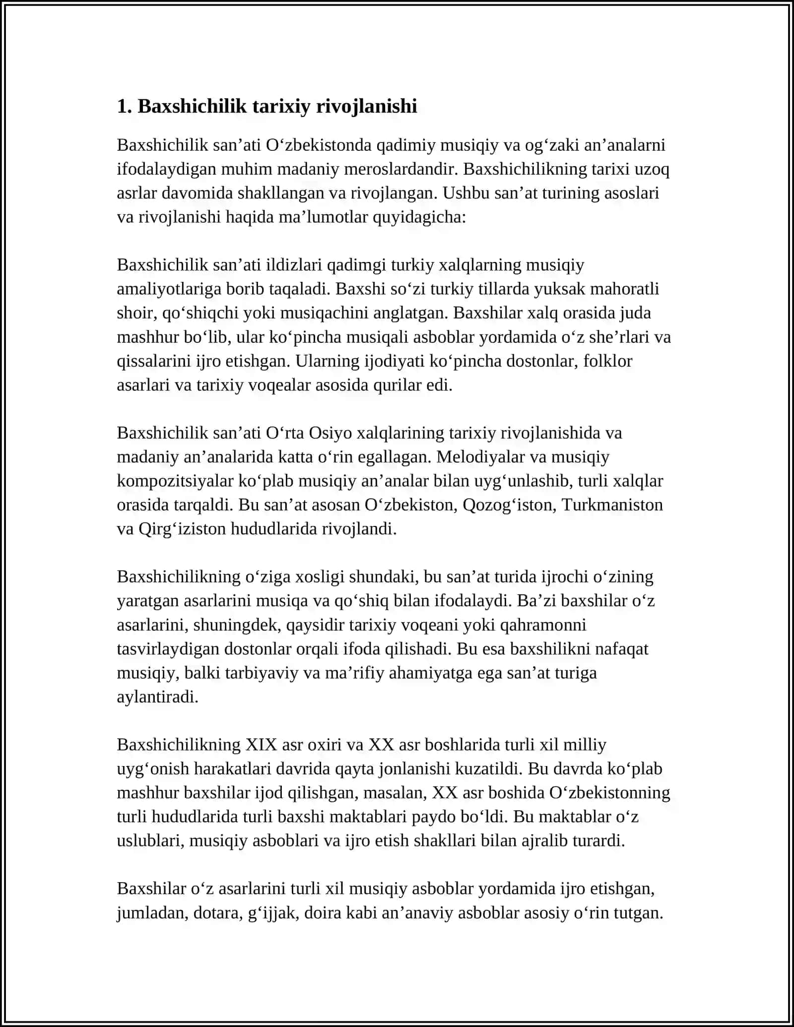 BAXSHICHILIK SAN’ATI 3