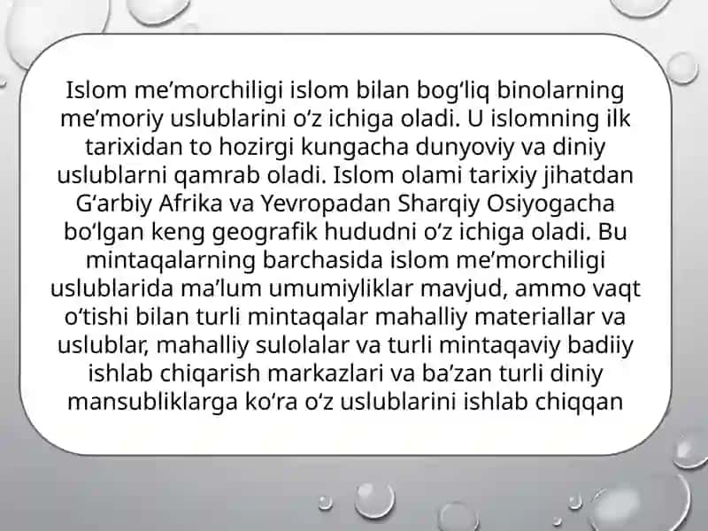 Islom davri meʼmorchiLIGI 3