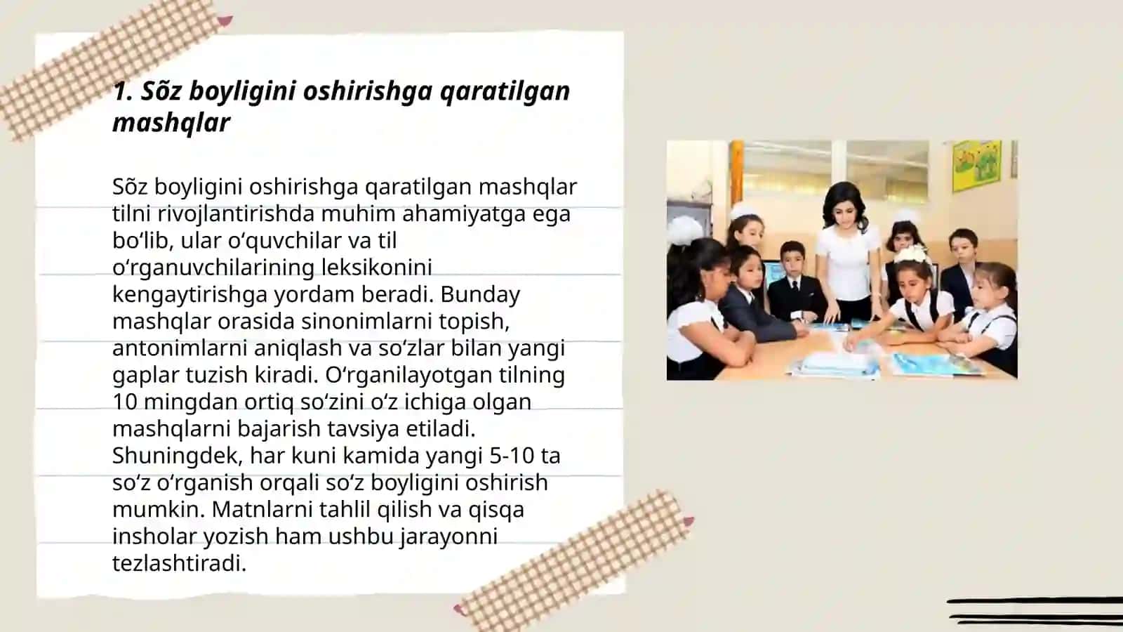 Sõz boyligini oshirishga qaratilgan mashqlar 3