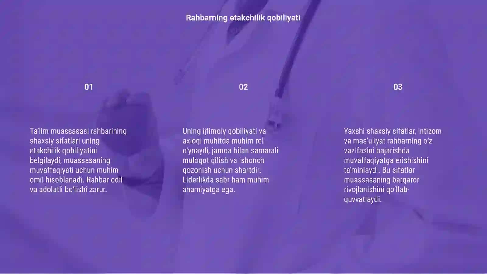 Taʼlim muassasasi rahbarining shaxsiy sifatlari 3