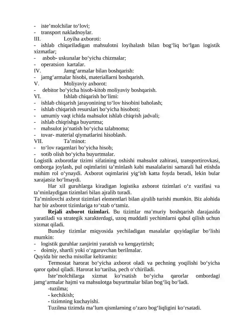 LOGISTIKADA ASOSIY OQIMLAR 3