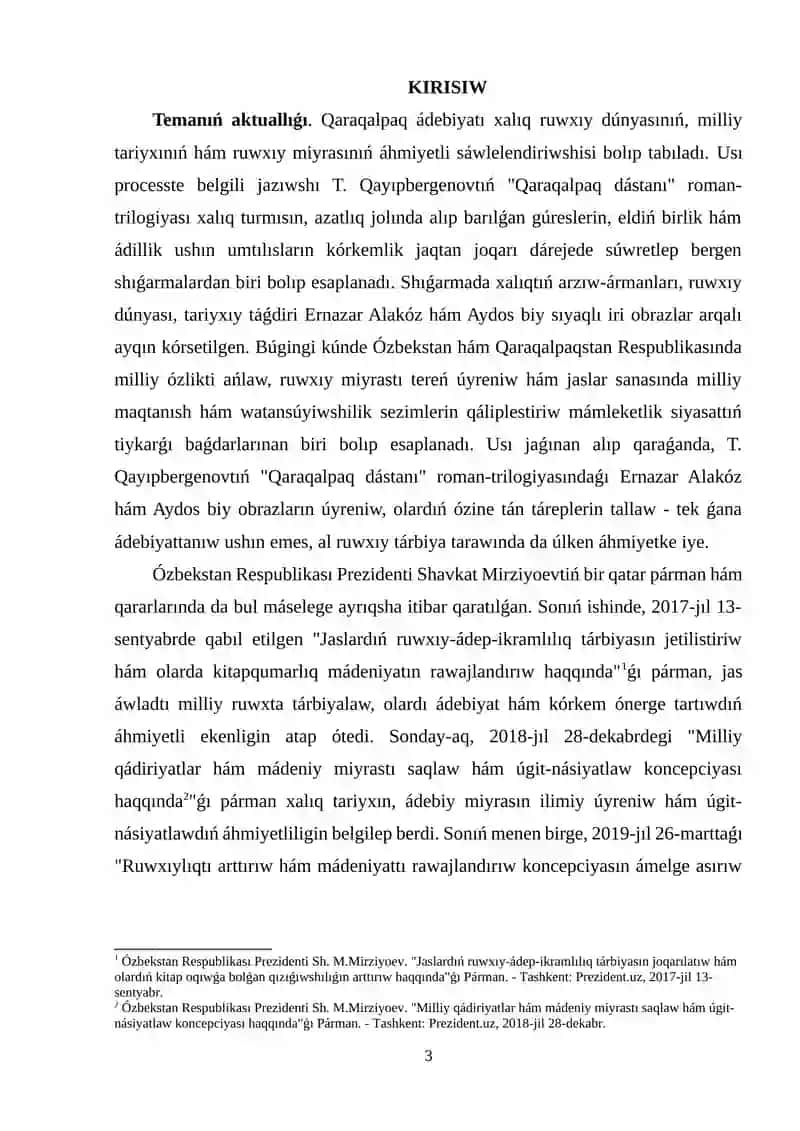 Qaraqalpaq Dástaní Roman-Trilogiyasí 3