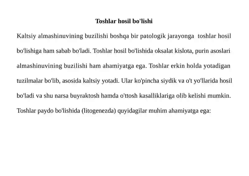 Toshlar hosil bo'lishi 3