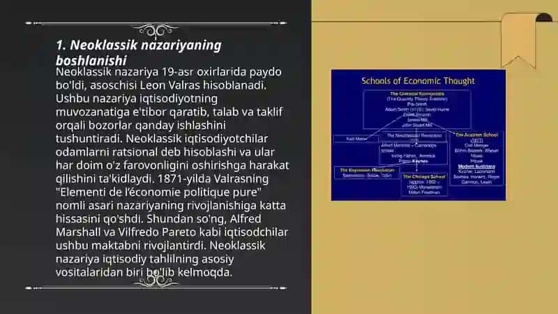 Neoklassik maktab iqtisodiy qarashlari 3