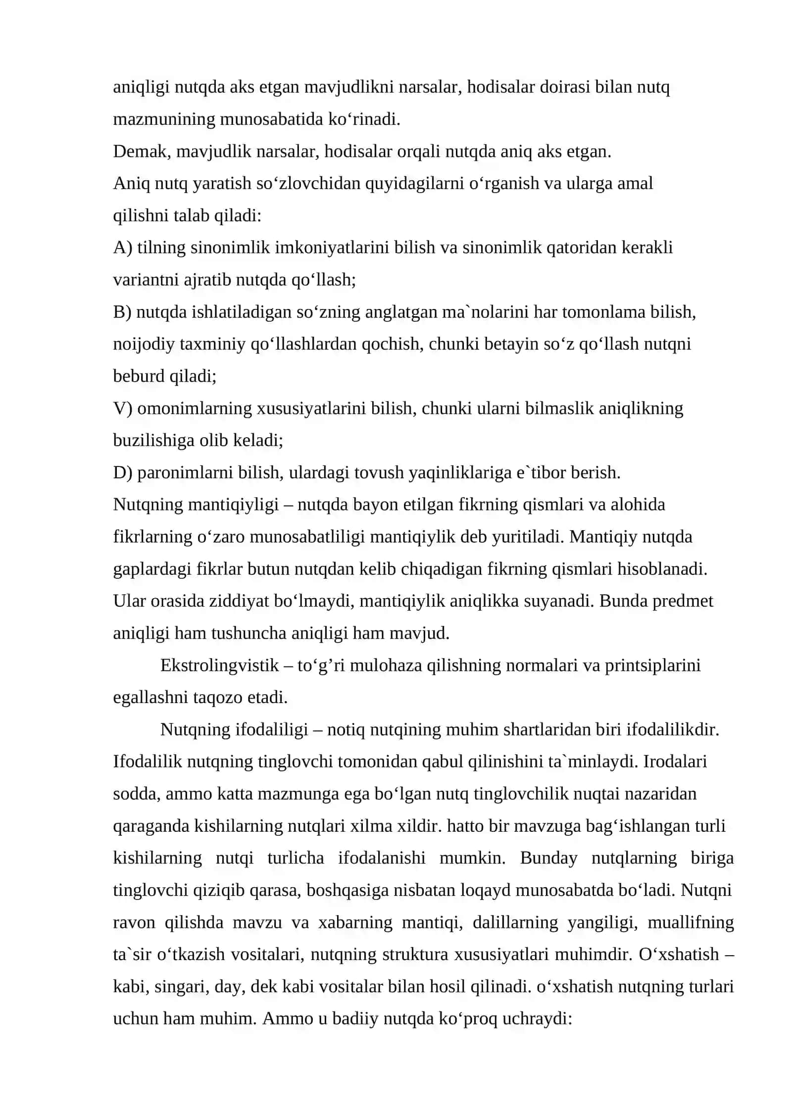 Ma`ruza № 5. Nutqning aniqligi, mantiqiyligi va sofligi 3