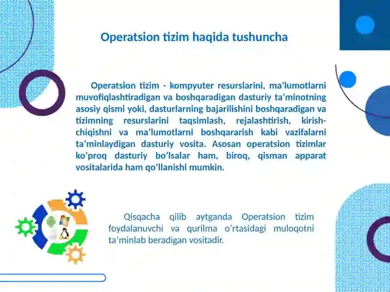 OPERATSION TIZIMLAR VA ULARNING TURLARI 3