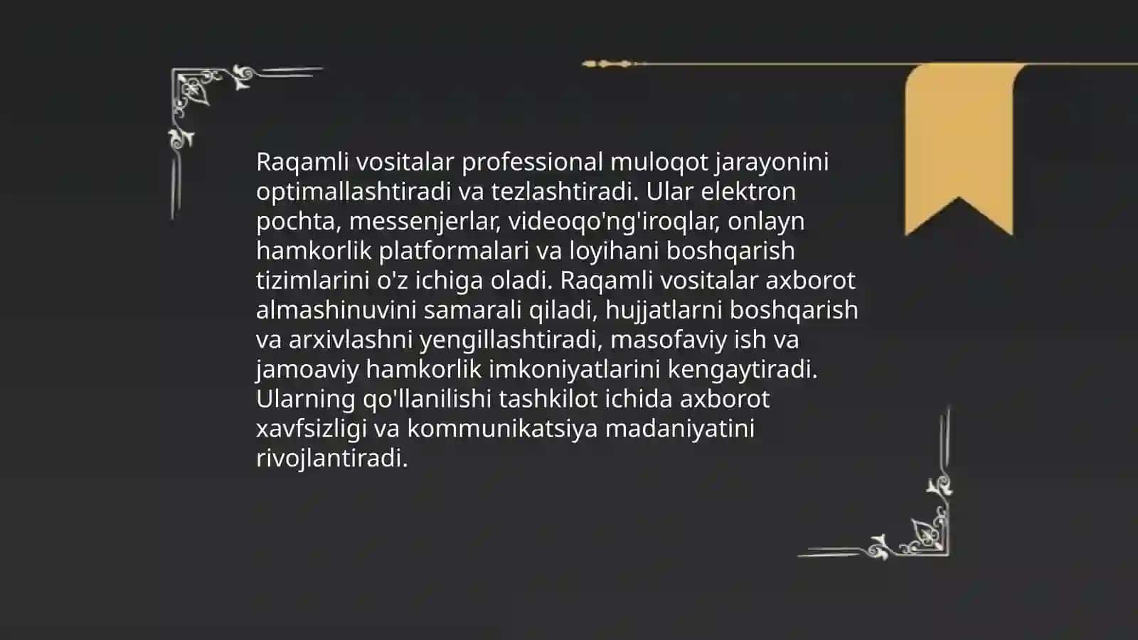 Raqamli vositalar va kasbiy muloqotda ularning qo'llanilishi 3
