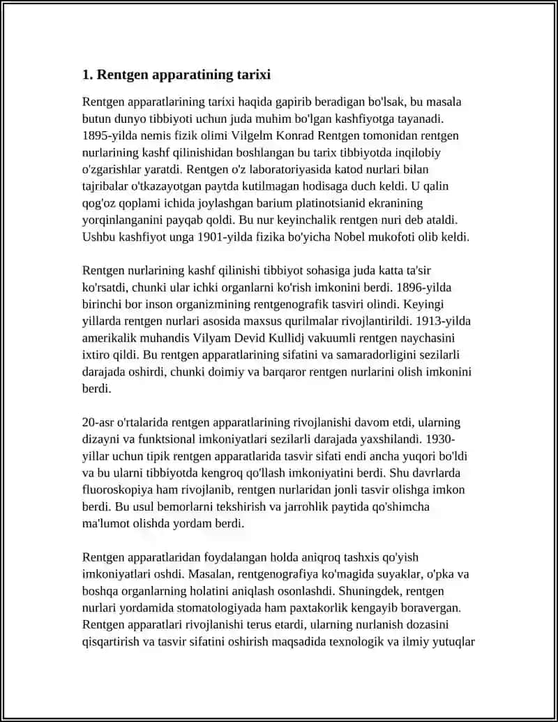 RENTGEN APPARATI HAQIDA MALUMOT 3