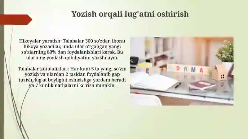 Lug'atni oshirish 3