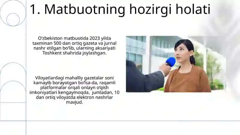 O'zbekiston Respublikasida ommaviy axborot vositalarining faoliyati 3