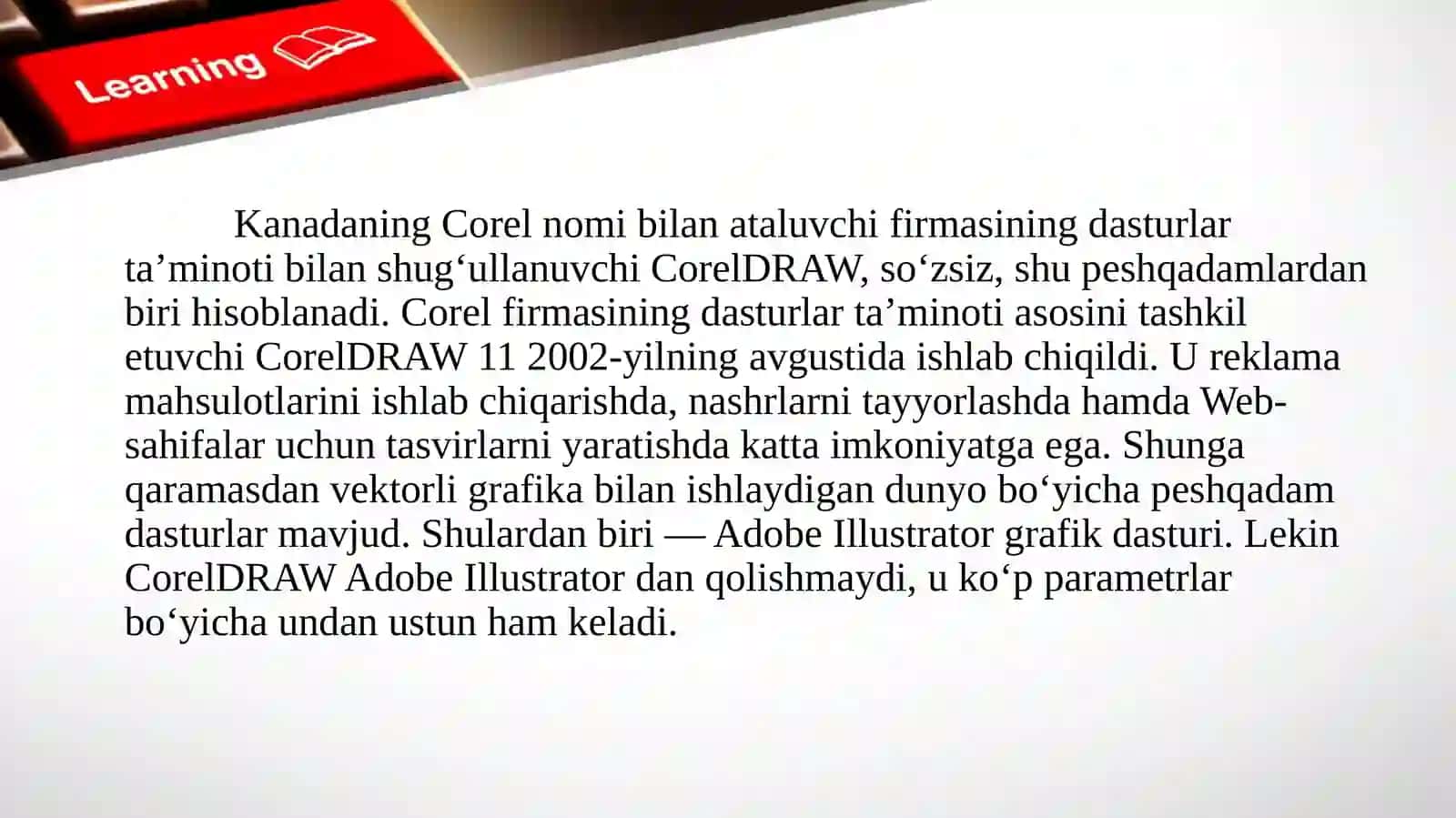 Corel Draw grafik prosessori. Corel draw grafik muxarriri 3