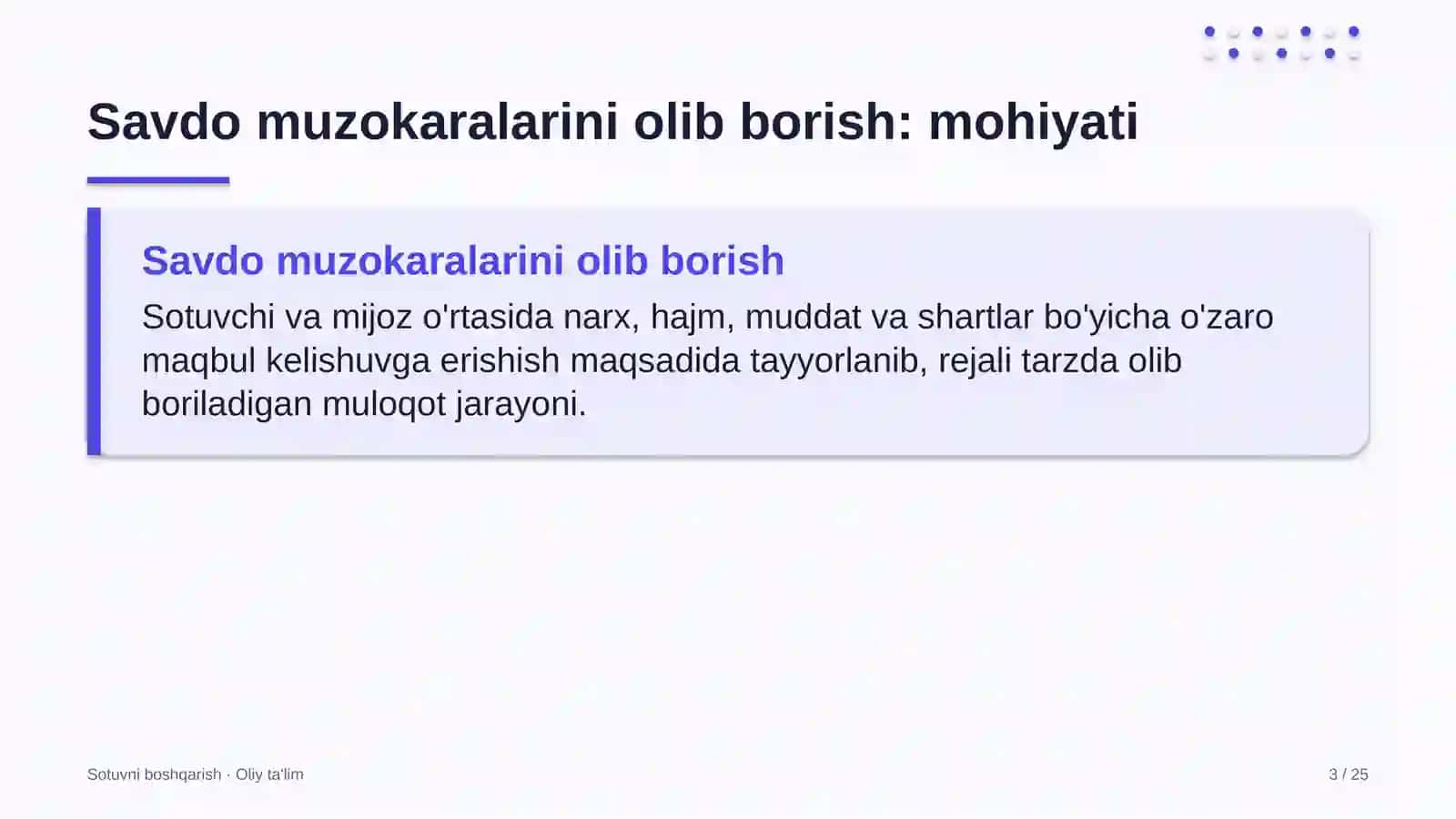 Kattalar ta'limida savdo muzokaralarini olib borish 3