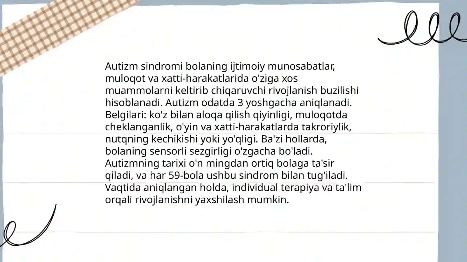 Autizm sindromli bolalar 3