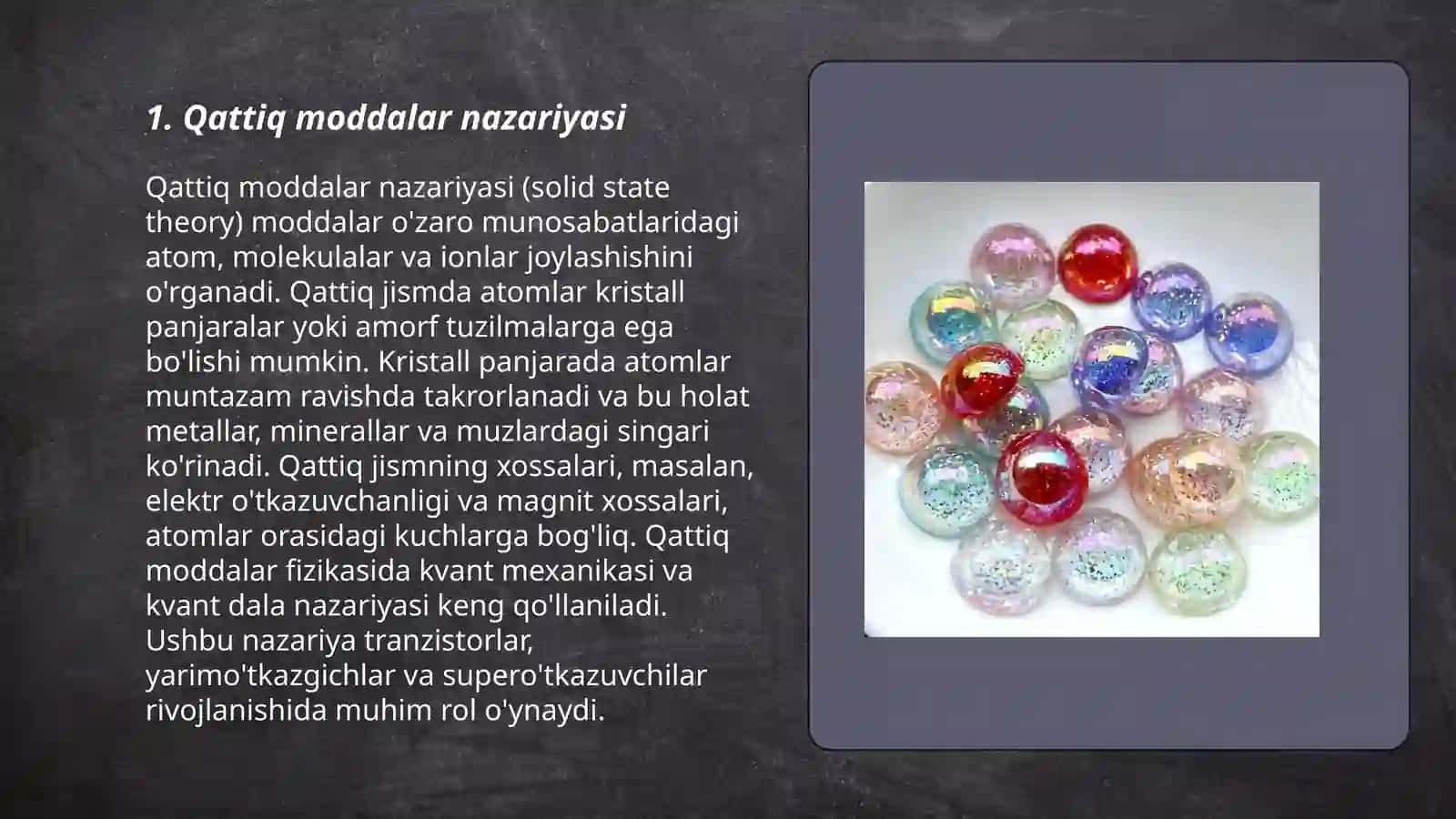 Qattiq moddalar nazariyasi 3